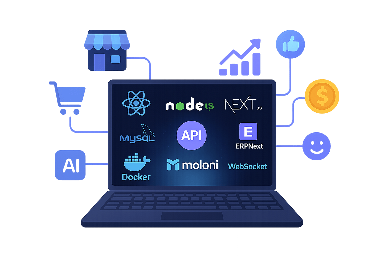 Ilustração Digital Transformação